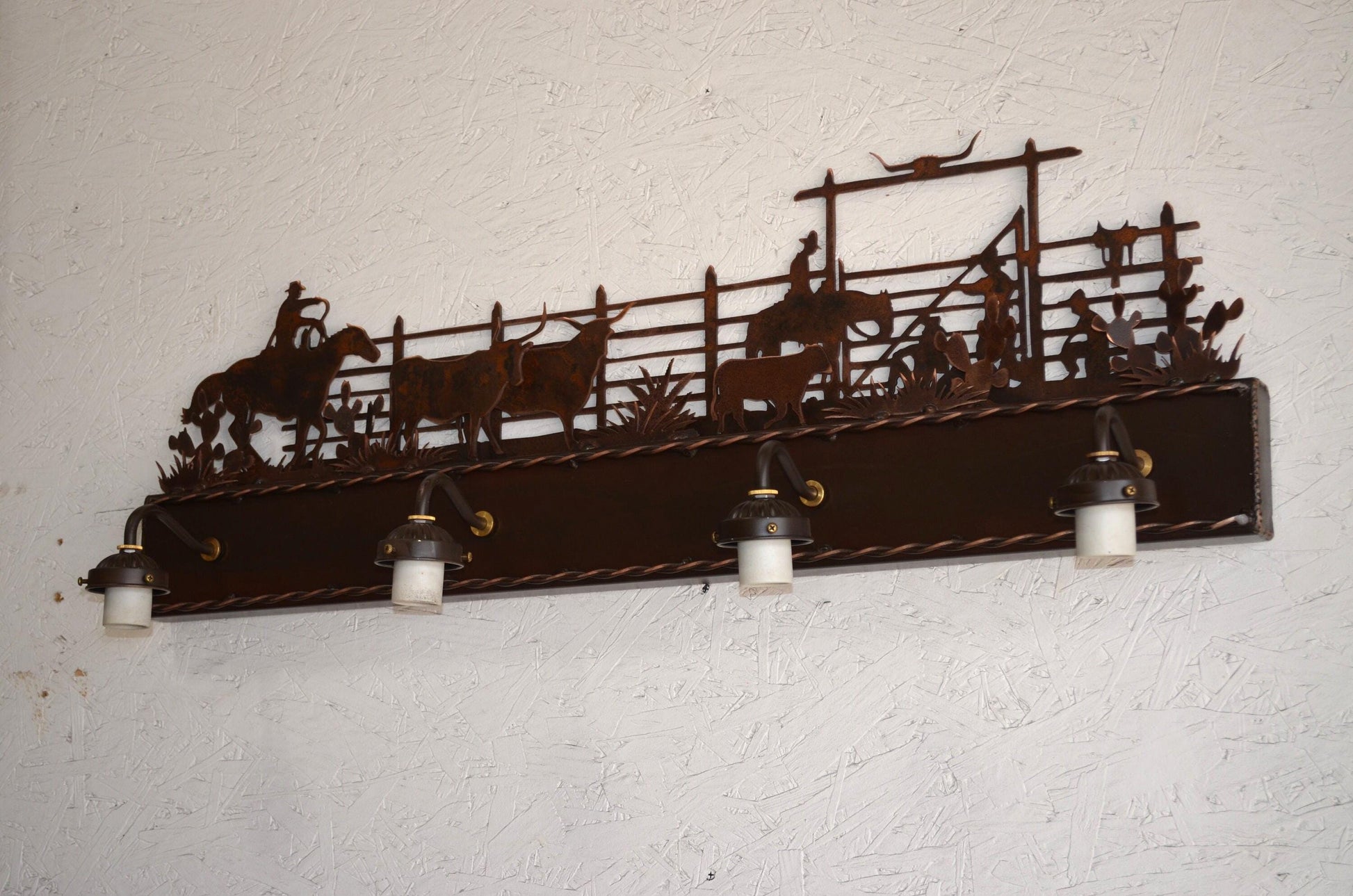 Vanity Lights Corral Western Light Cowboy Bathroom Light Western Ranch Light Farm Rustic Bath Light Cattle Decor