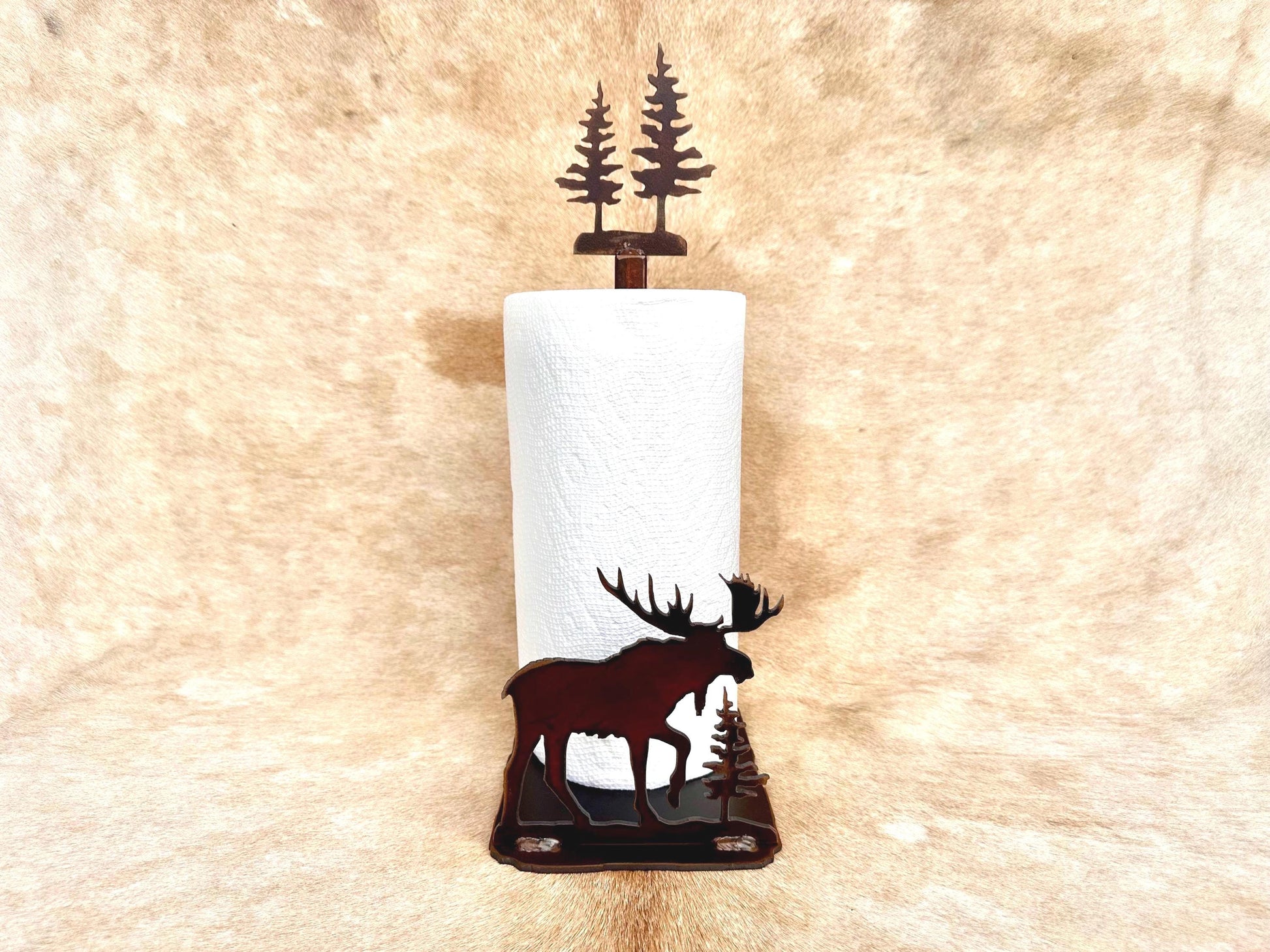 Rustic Moose Paper Towel Holder: Lodge Kitchen Decor
