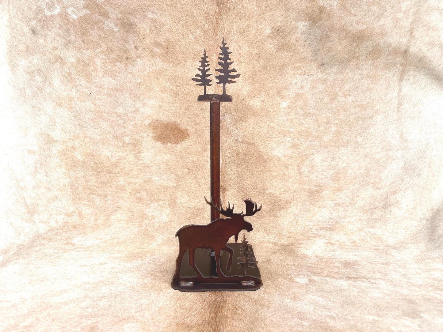 Rustic Moose Paper Towel Holder: Lodge Kitchen Decor