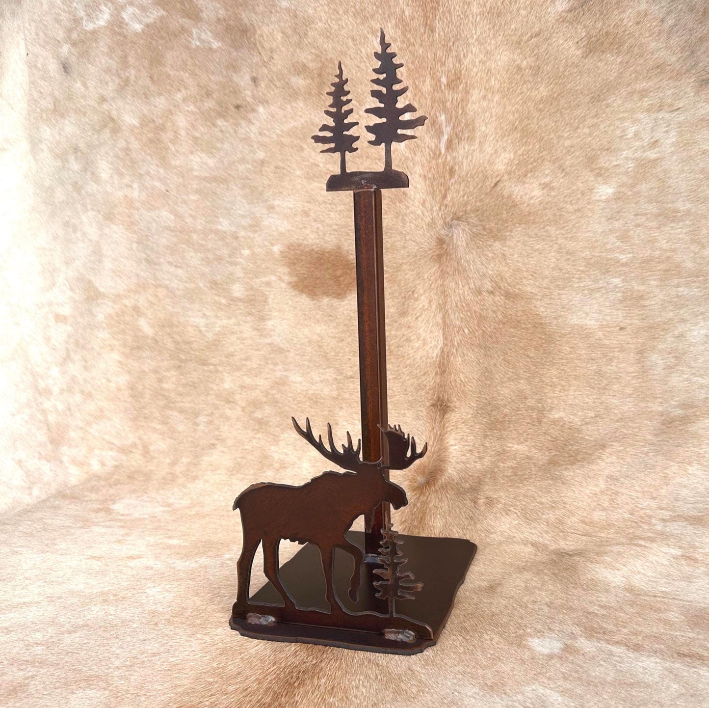 Rustic Moose Paper Towel Holder: Lodge Kitchen Decor