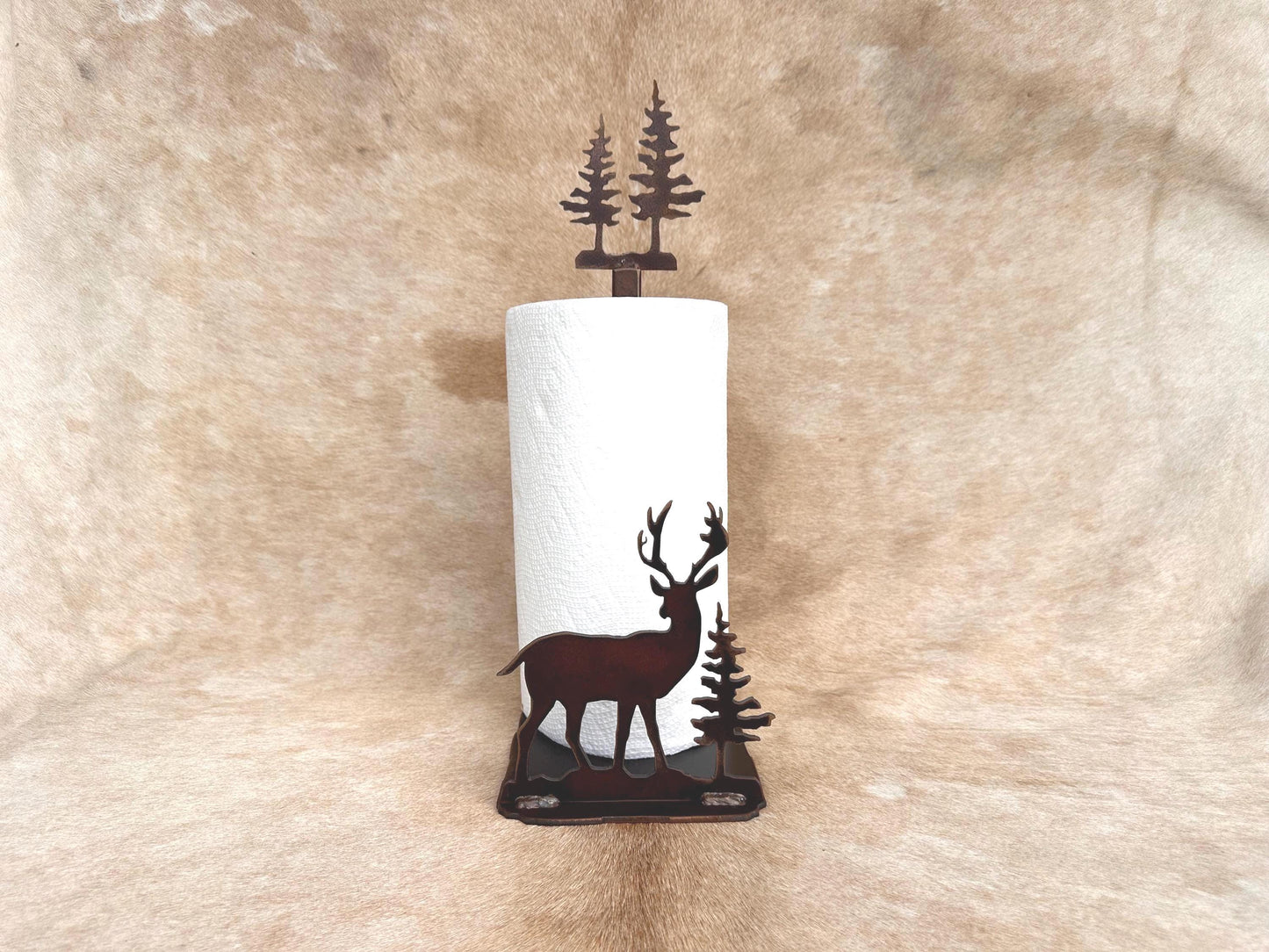 Rustic Deer Paper Towel Holder: Lodge Kitchen Decor