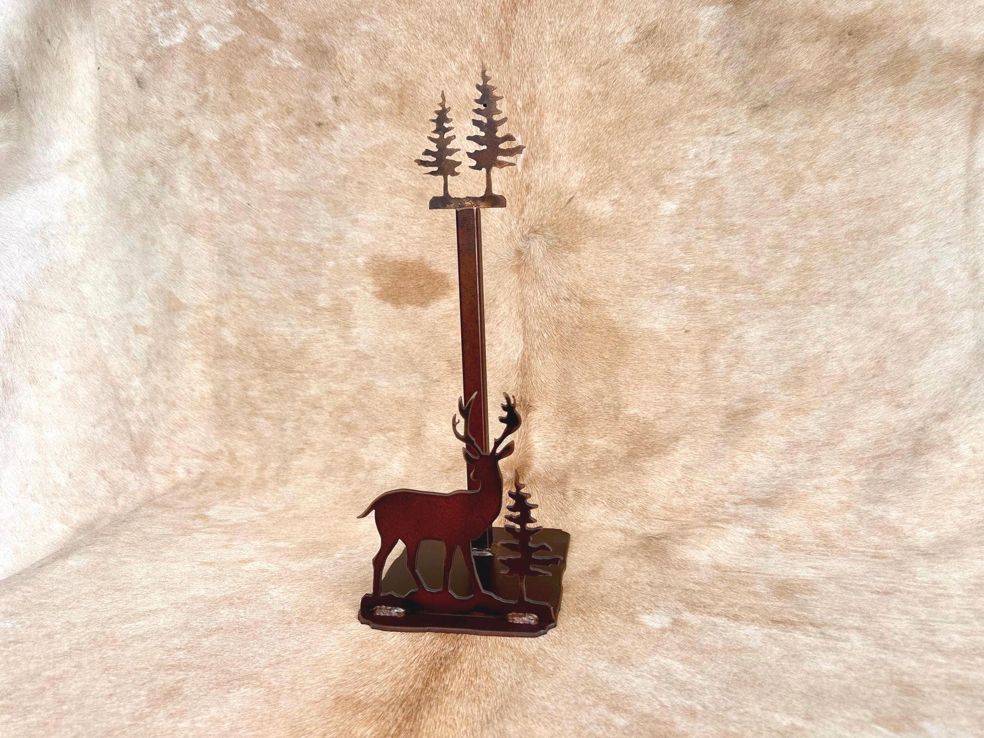 Rustic Deer Paper Towel Holder: Lodge Kitchen Decor