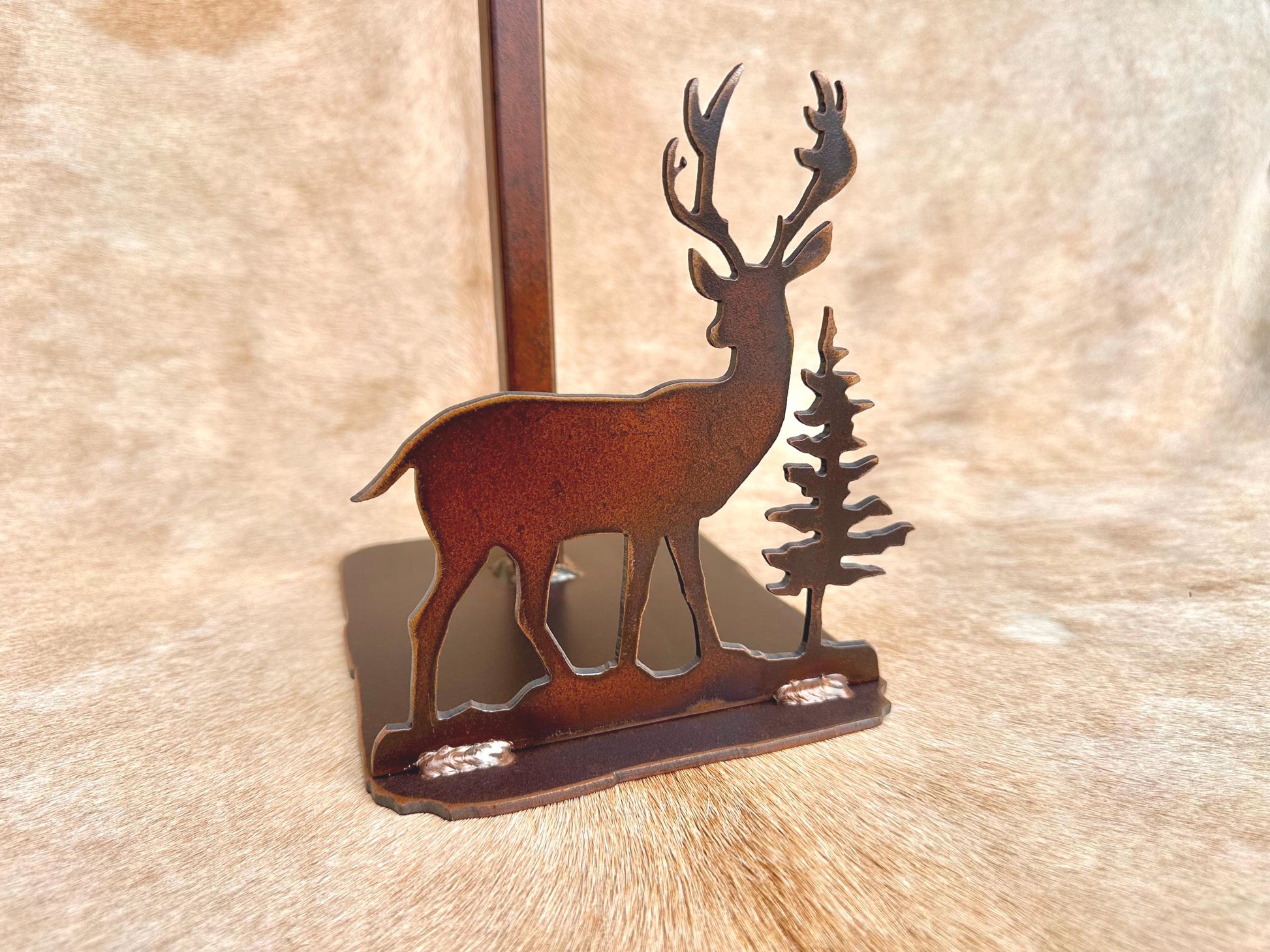 Rustic Deer Paper Towel Holder: Lodge Kitchen Decor