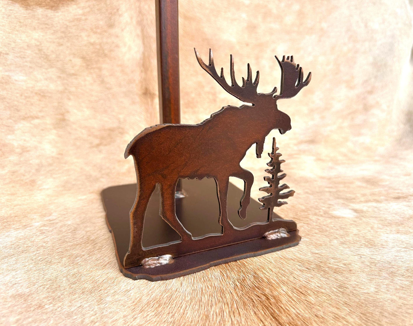 Rustic Moose Paper Towel Holder: Lodge Kitchen Decor