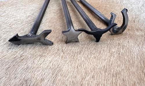 MINI Branding Iron: Handmade Metal Brand for Leather, Wood, and Steak Sizes in description below, Hat Brands, Small Stamp brands