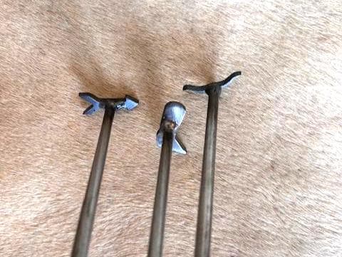 MINI Branding Iron: Handmade Metal Brand for Leather, Wood, and Steak Sizes in description below, Hat Brands, Small Stamp brands