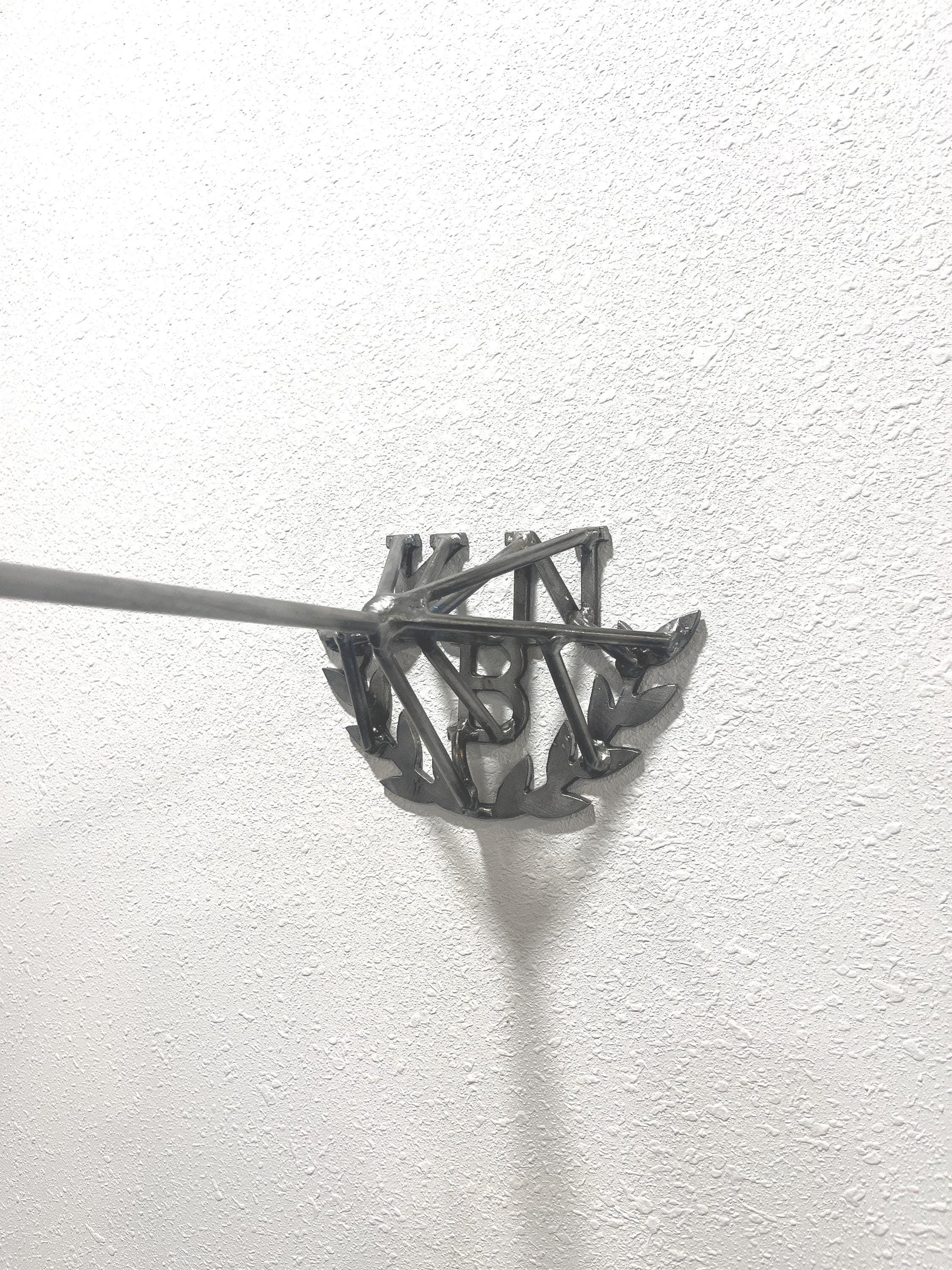 Custom Branding Iron: Laurel Leaf Wreath, Personalized Initials for Wedding Unity Ceremony