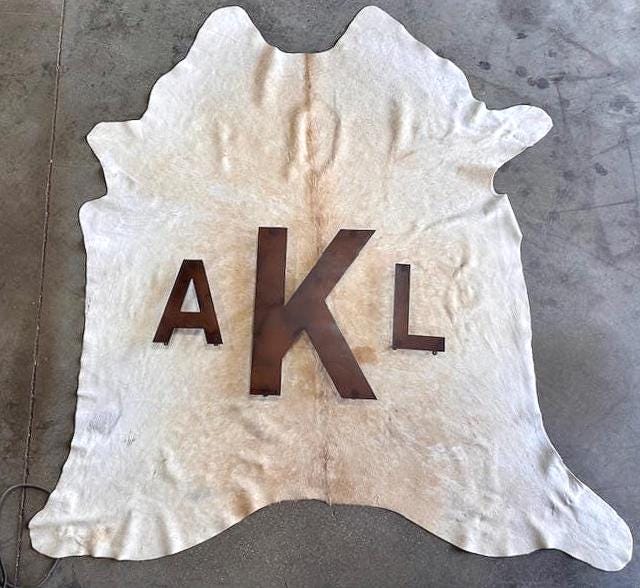 Personalized Wall Letters Custom Cut Wall Brand Housewarming Wedding Hospitality Gift Monogram Letters with Standoffs for Mounting or Flat