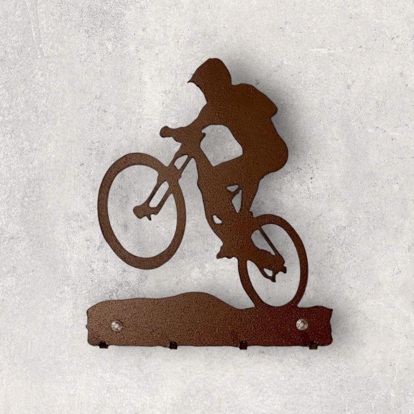 Rustic Metal Bicycle Key Hanger: Entryway Wall Organizer for Keys