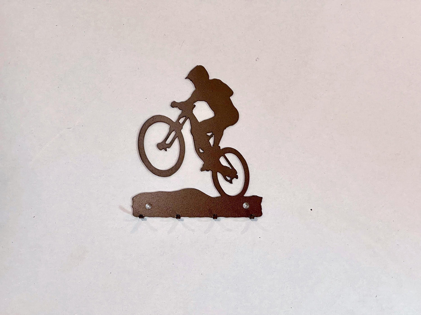 Metal Bicycle Key Hanger: Mountain Bike Home Decor - 4 or 8 Hooks