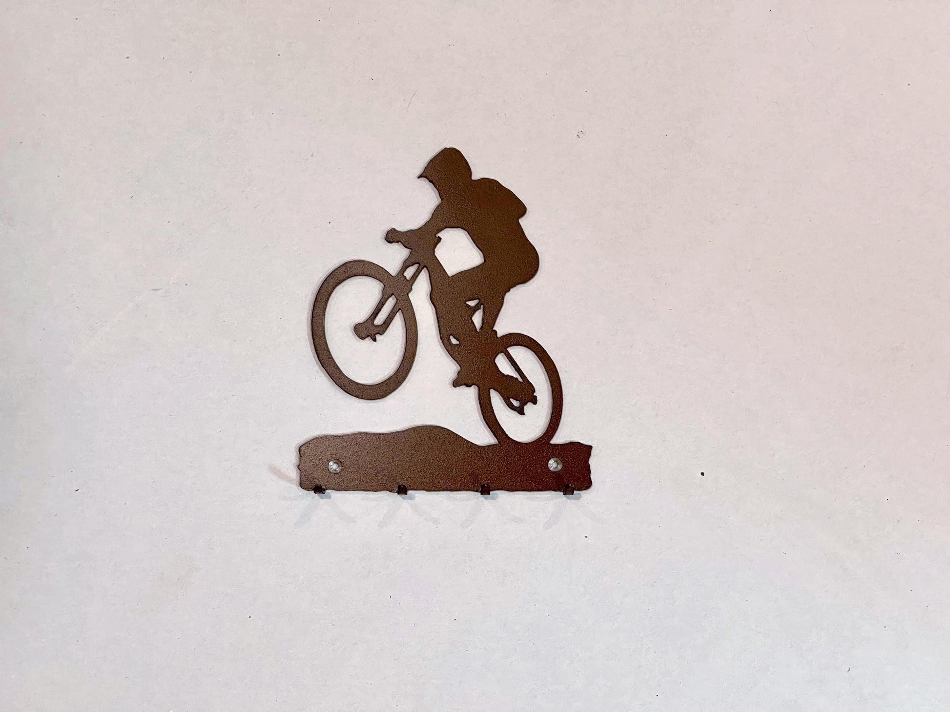 Metal Bicycle Key Hanger: Mountain Bike Home Decor - 4 or 8 Hooks