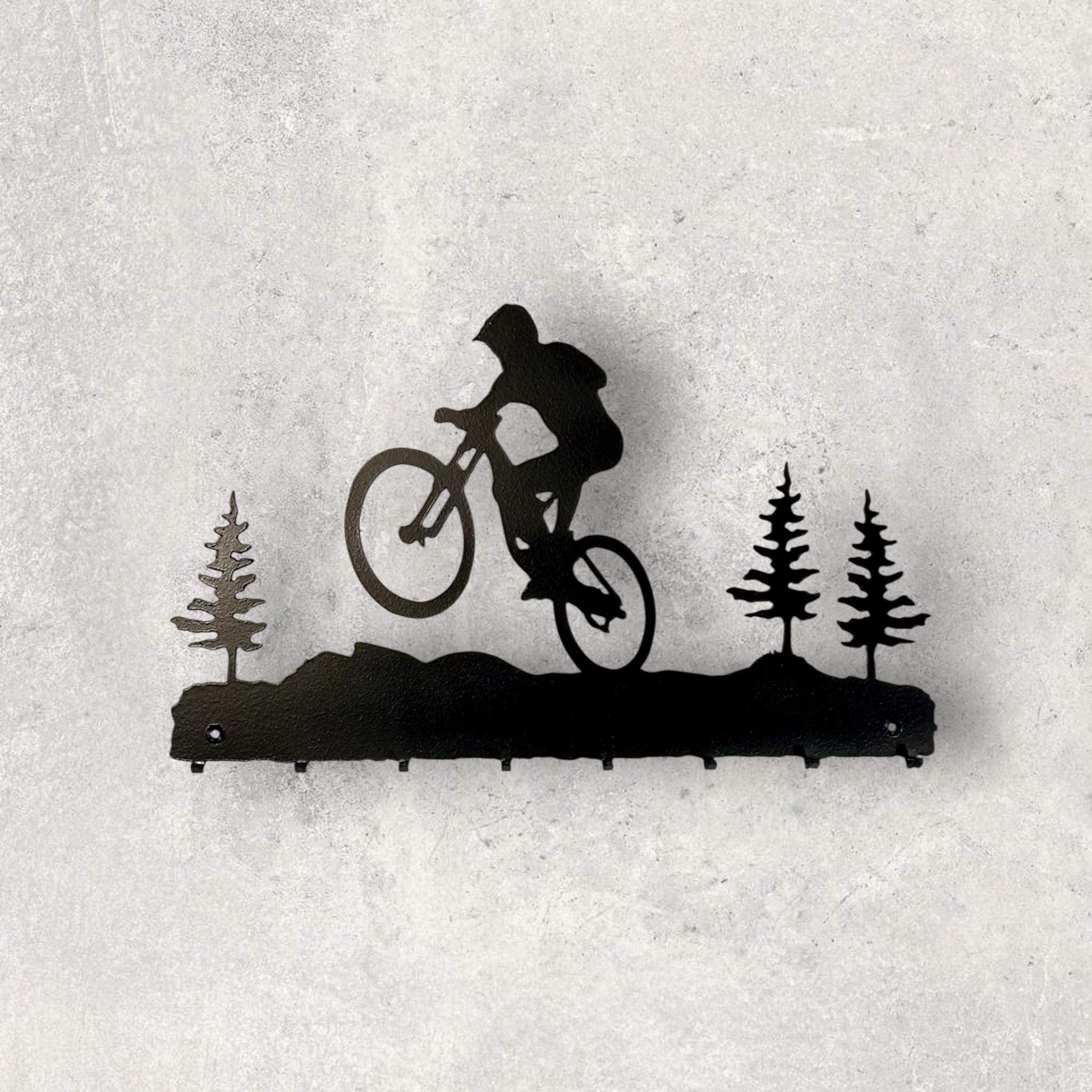 Rustic Metal Bicycle Key Hanger: Entryway Wall Organizer for Keys