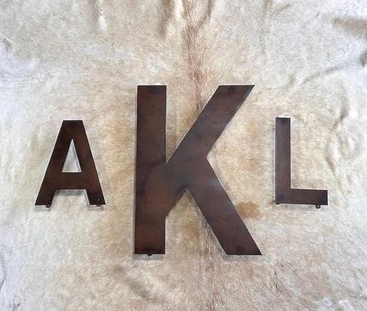 Personalized Wall Letters Custom Cut Wall Brand Housewarming Wedding Hospitality Gift Monogram Letters with Standoffs for Mounting or Flat