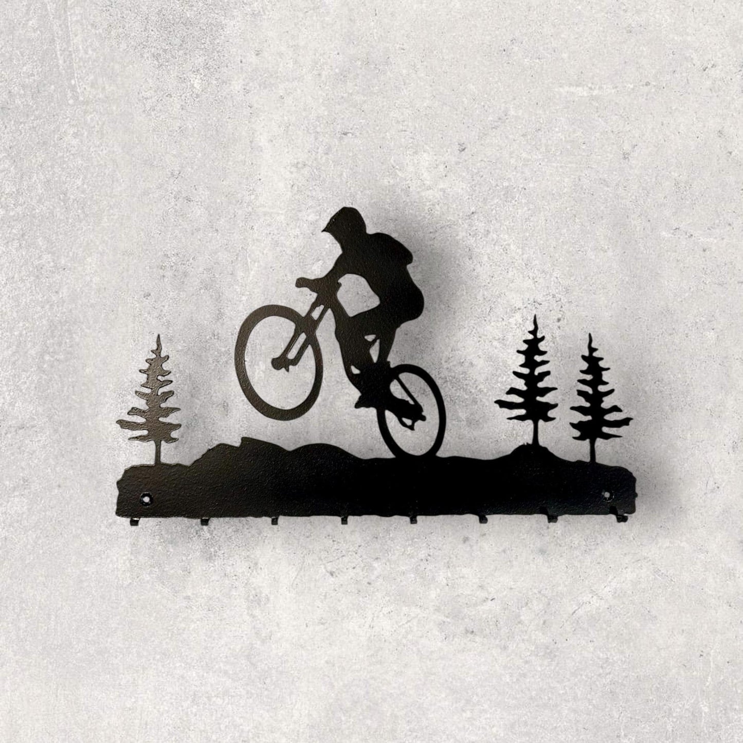 Metal Bicycle Key Hanger: Mountain Bike Home Decor - 4 or 8 Hooks