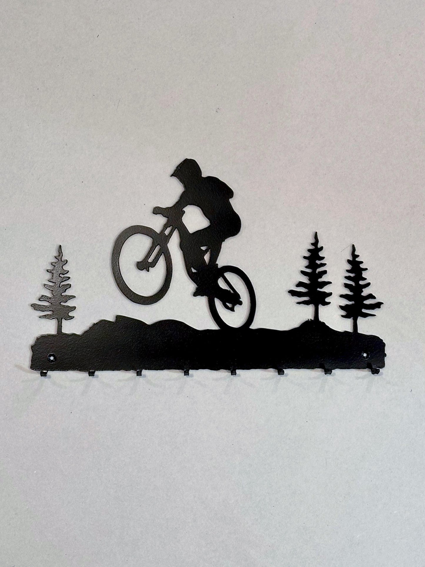 Metal Bicycle Key Hanger: Mountain Bike Home Decor - 4 or 8 Hooks