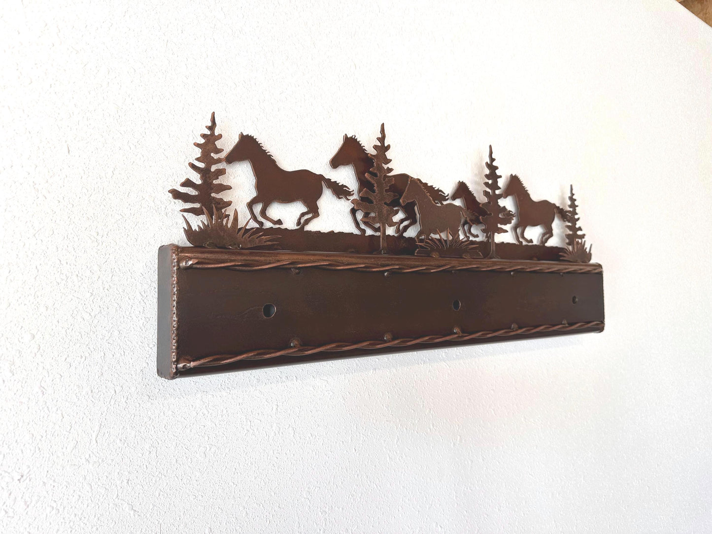 Vanity Light: Horse Desert Southwestern Ranch Lights Western Bathroom Lighting Running Horse Cactus Handmade Lighting