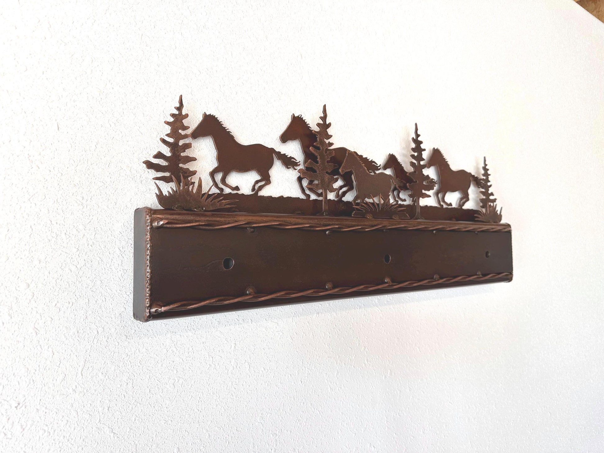 Vanity Light: Horse Desert Southwestern Ranch Lights Western Bathroom Lighting Running Horse Cactus Handmade Lighting