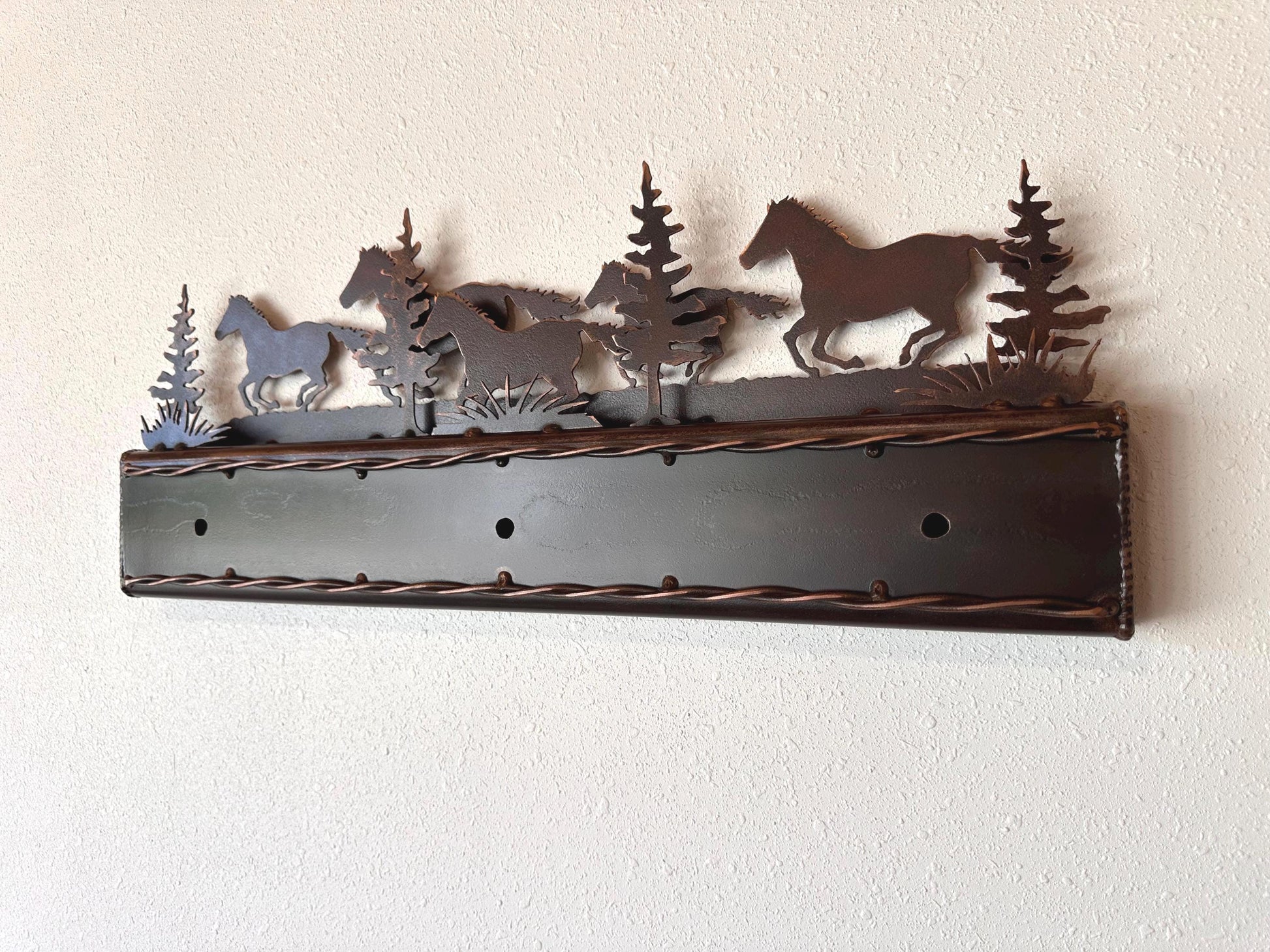 Vanity Light: Horse Desert Southwestern Ranch Lights Western Bathroom Lighting Running Horse Cactus Handmade Lighting
