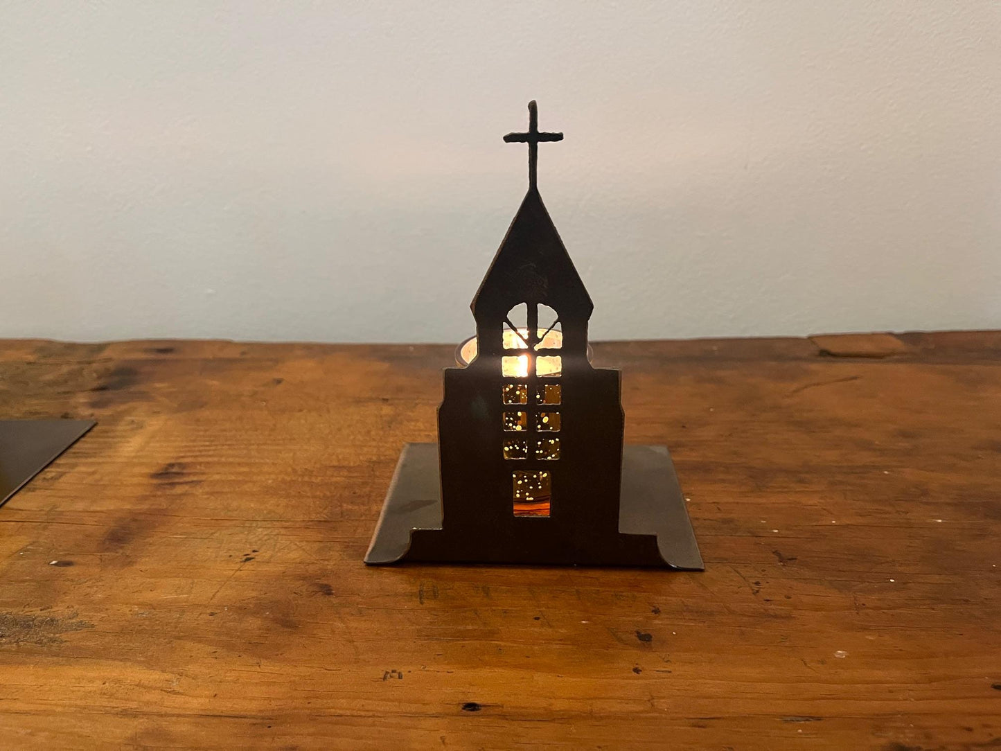 Christmas Village Metal Holiday Decor. Christmas Table Decor. 9" Tall, Candles Not Included. Can be Purchased Individually or as a Set