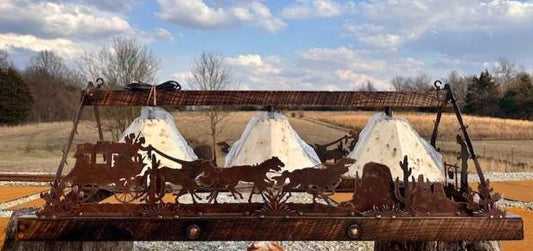 Chandelier StageCoach Rectangle Light Western Sheepskin Shades Chuck Wagon Chandelier Western Horse Light Barn Wood Frame Handmade Light