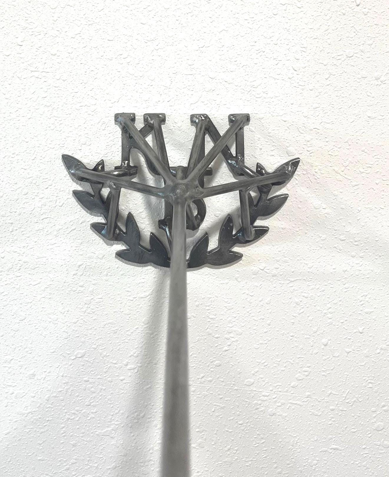 Custom Branding Iron: Laurel Leaf Wreath, Personalized Initials for Wedding Unity Ceremony