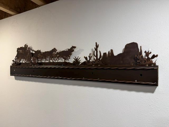 Stagecoach Vanity Light Chuckwagon Bathroom Light Unique Western Bathroom Light Cactus Horse Ranch Cabin Light Rustic Western Light