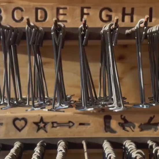 BUNDLE Set of Individual Branding Irons 2-3" wide. Handmade in the USA. Gift Set of separate steak brands A-Z, Numbers, Animals Grill Gift