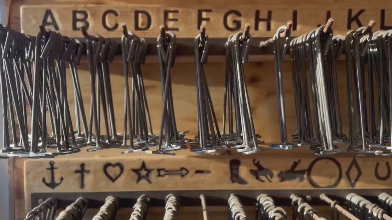 BUNDLE Set of Individual Branding Irons 2-3" wide. Handmade in the USA. Gift Set of separate steak brands A-Z, Numbers, Animals Grill Gift
