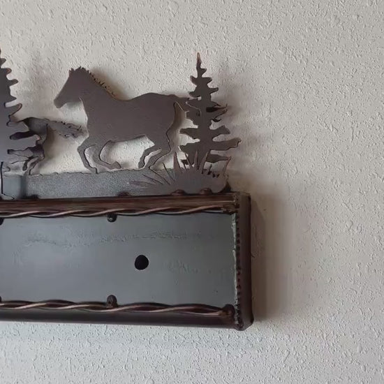 Vanity Light: Horse Desert Southwestern Ranch Lights Western Bathroom Lighting Running Horse Cactus Handmade Lighting