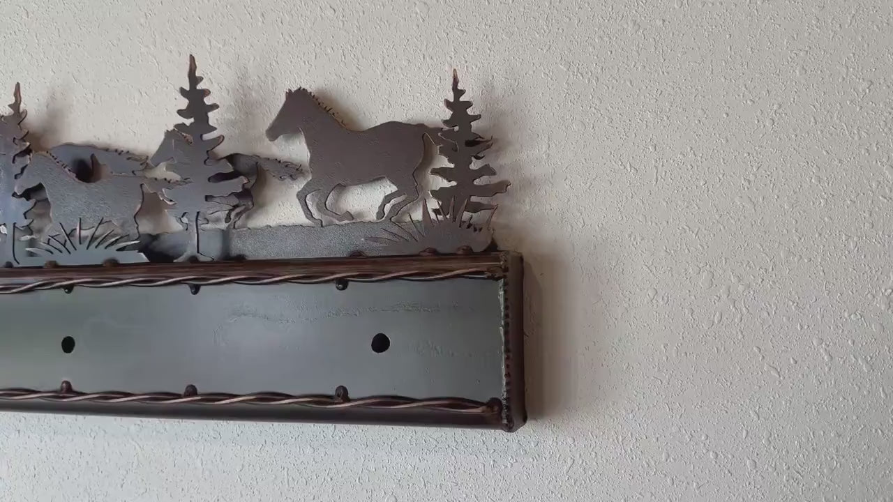 Vanity Light: Horse Desert Southwestern Ranch Lights Western Bathroom Lighting Running Horse Cactus Handmade Lighting