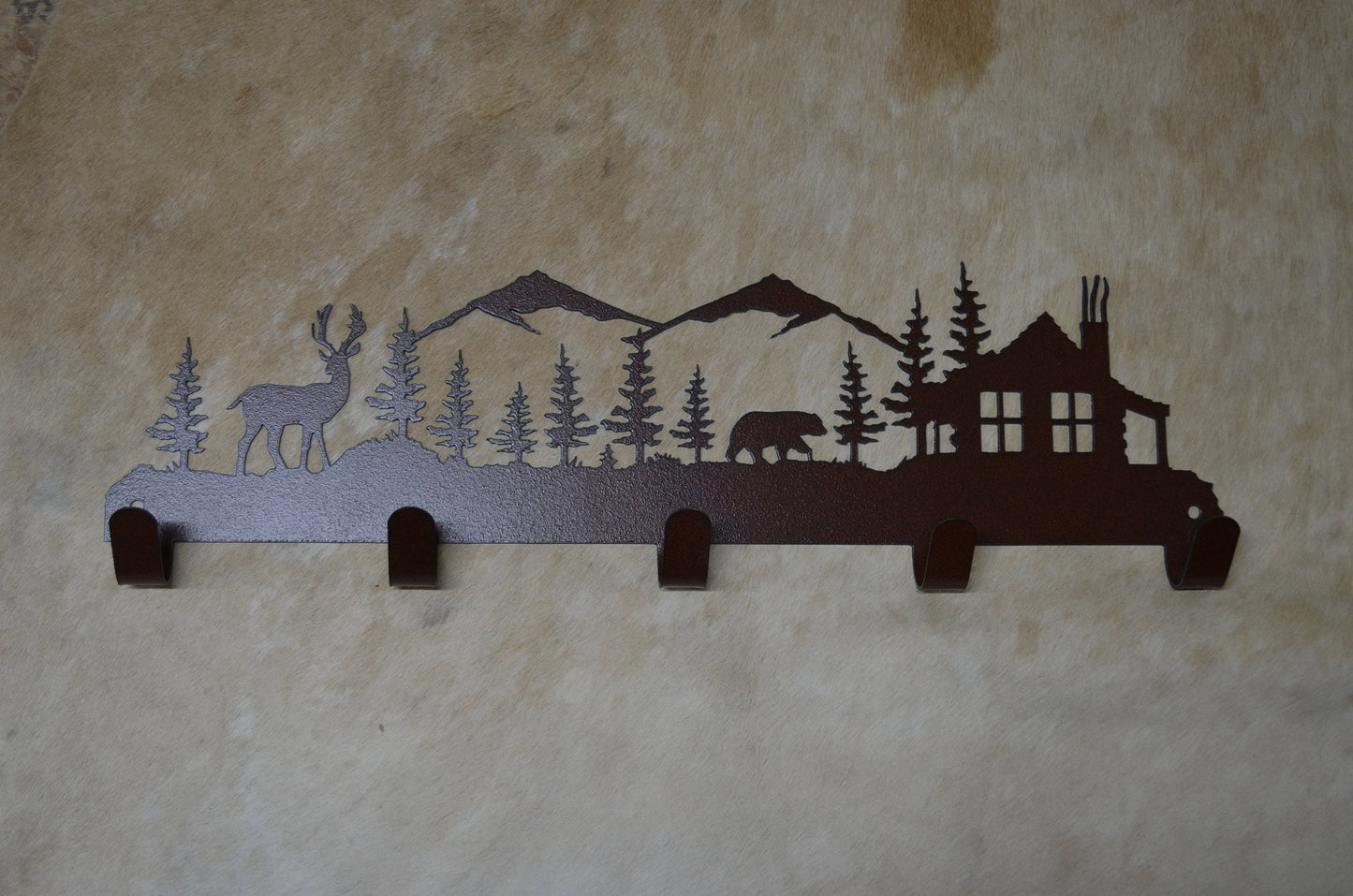 Moose 5 Hook Rustic Lodge Moose Wall Hooks Mountain Cabin Gift Hooks Towel Robe Hook Hat Coat Rack Bear Entry Way Laundry Moose Hooks Gift