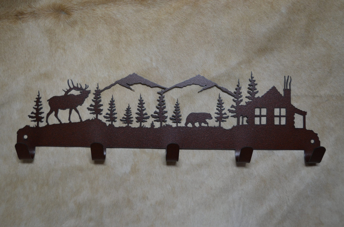 Hooks Rustic Elk Lodge Wall Hook Elk Metal Wall Art Mounted Hooks Towel Robe Hanger Entryway Laundry Nursery Mountain Elk Gift Bear Cabin