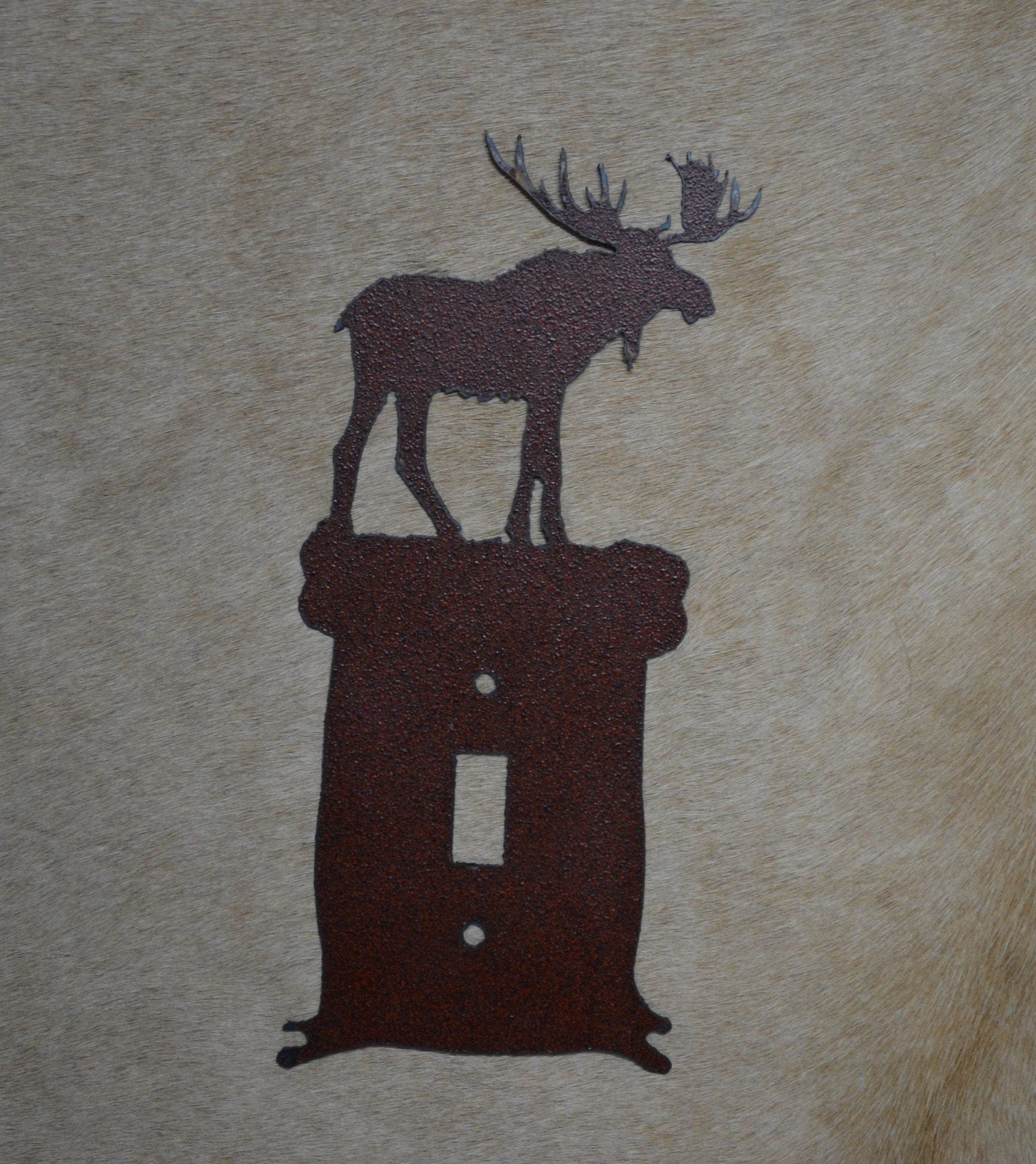 Rustic Moose Switch Cover All Configurations Available. Plug Outlet Light Cover Plate.