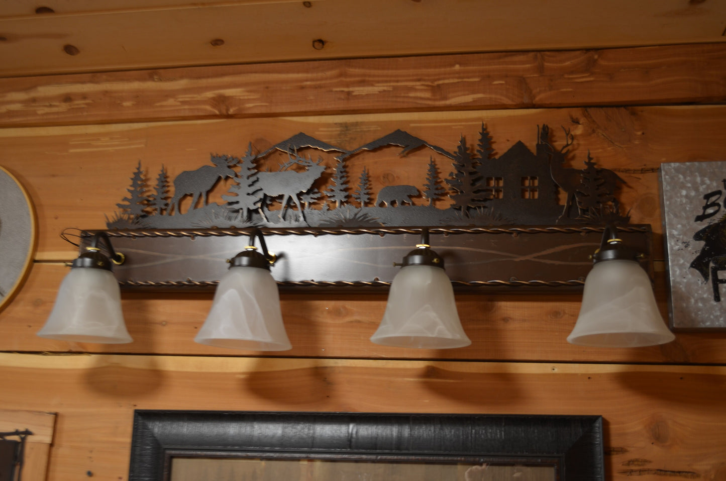 Bathroom Light Moose Elk Bear Deer Light Mountain Lodge Light Rustic Cozy Bath Light Vanity Light Free Shipping Lakehouse Bath Light