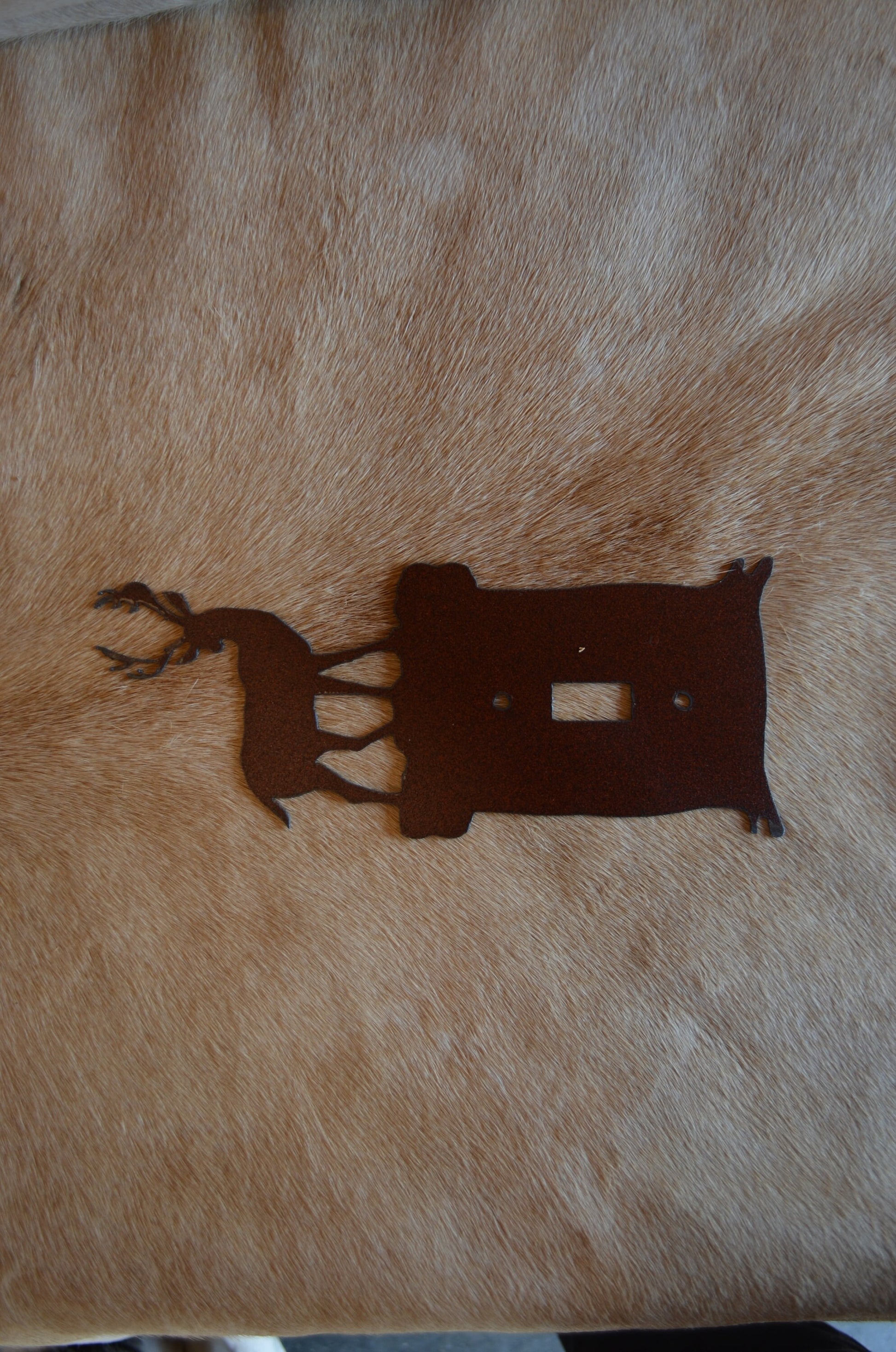 Standing Deer Switch Cover. Rustic cover plate. All Configurations available. Plug Outlet GFI/Rocker Toggle.